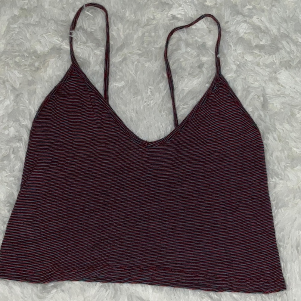 Brandy Melville Striped Cropped Tank Top